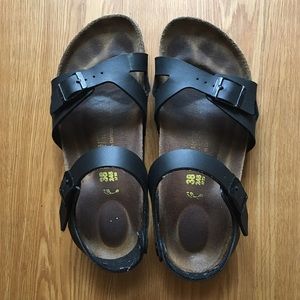 Black Rio Birkenstocks, Size 38